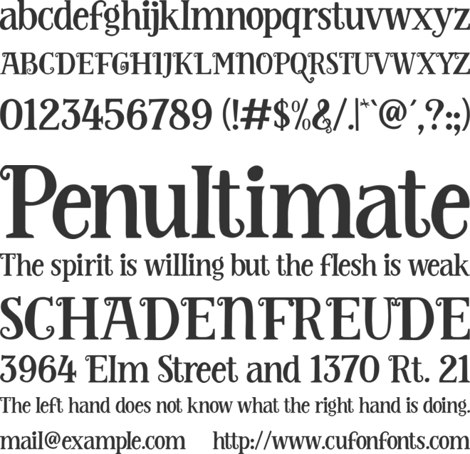 The Garden of Lights font preview
