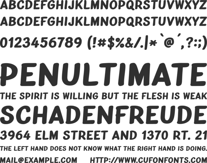 Bublina the Mongrel font preview
