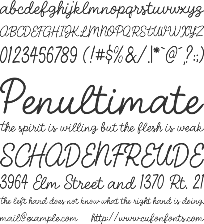 Le Jardin Secret font preview