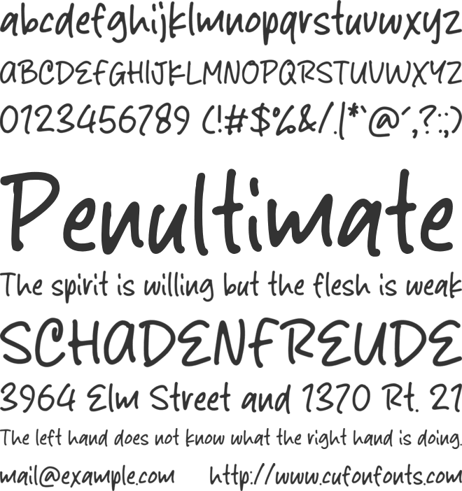 Study Person font preview