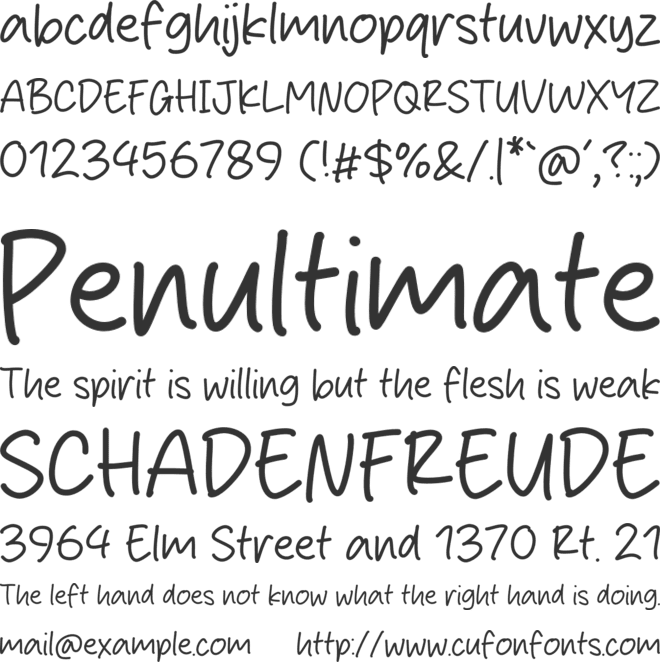 Contour Line font preview