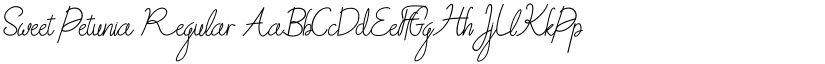 Sweet Petunia Regular font