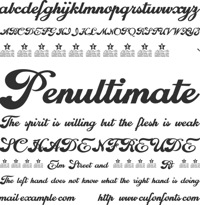 Morphine Personal Use font preview