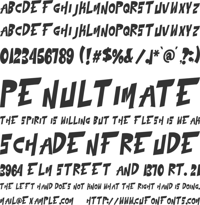 street stronger font preview
