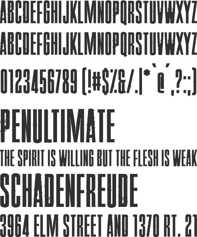 Pride Thusly font preview