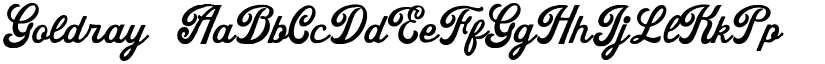 Goldray font