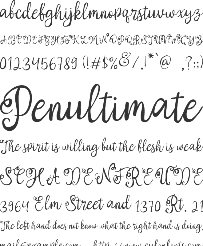 Violetta Brigida font preview