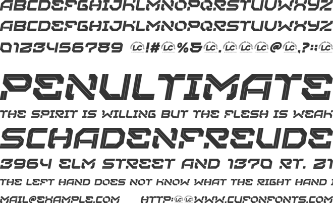 Alterion font preview