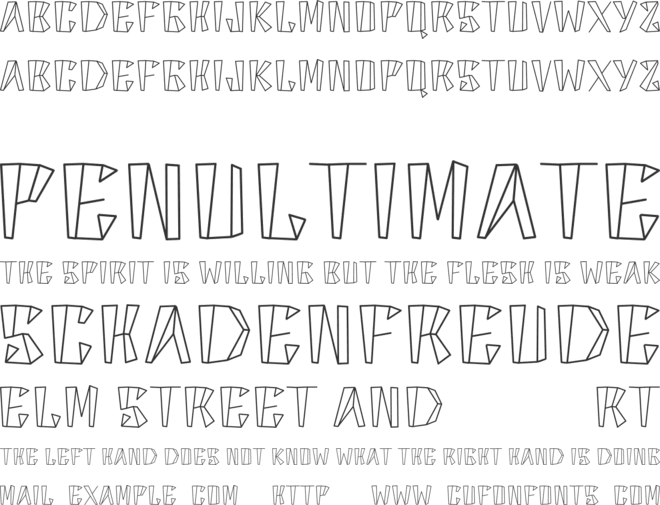 Fractal font preview