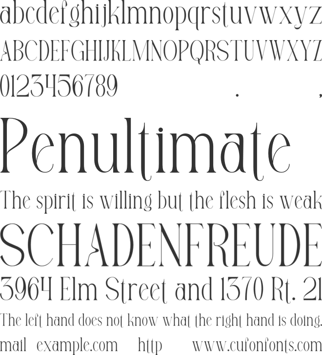 Avathor Type font preview