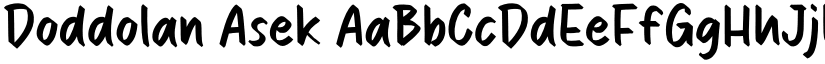 Doddolan Asek font