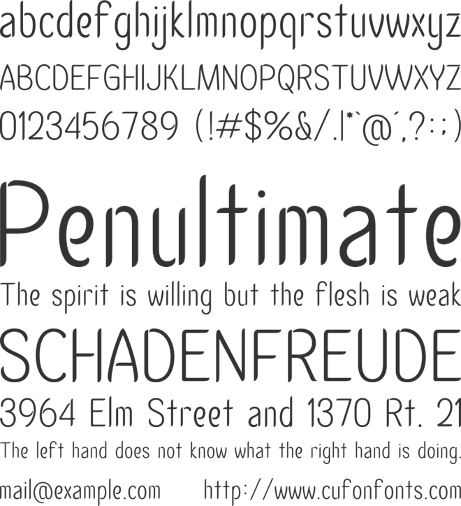 Ughtie font preview