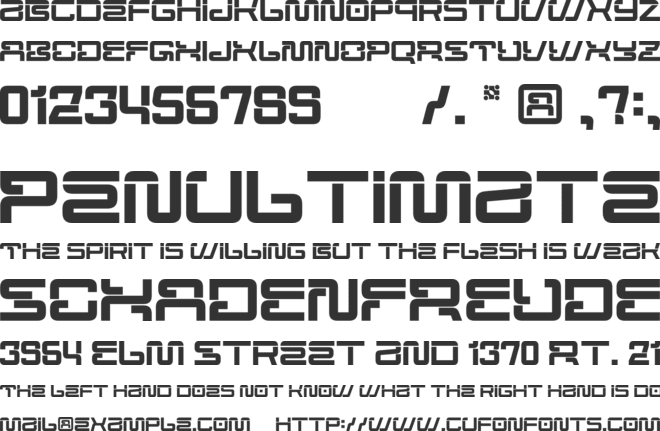 Mega Binory font preview
