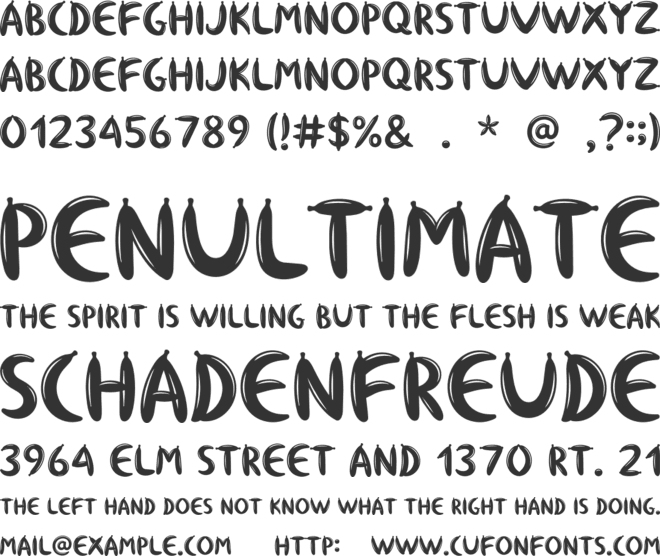 Banacake font preview