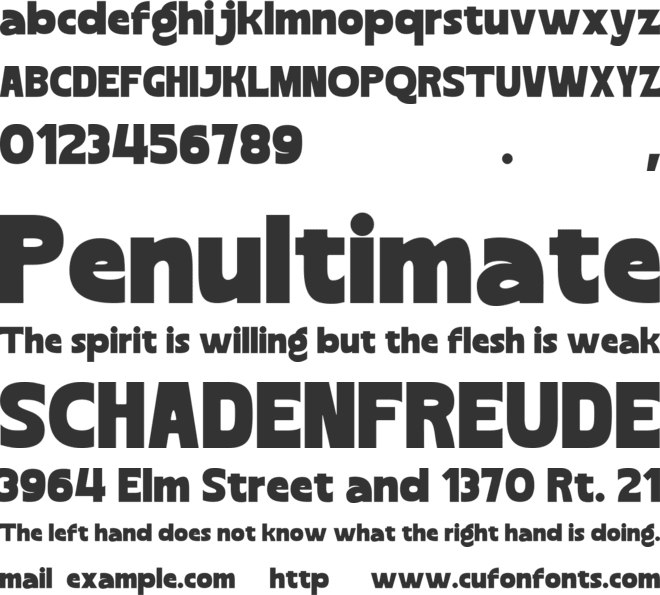 Blonkra font preview
