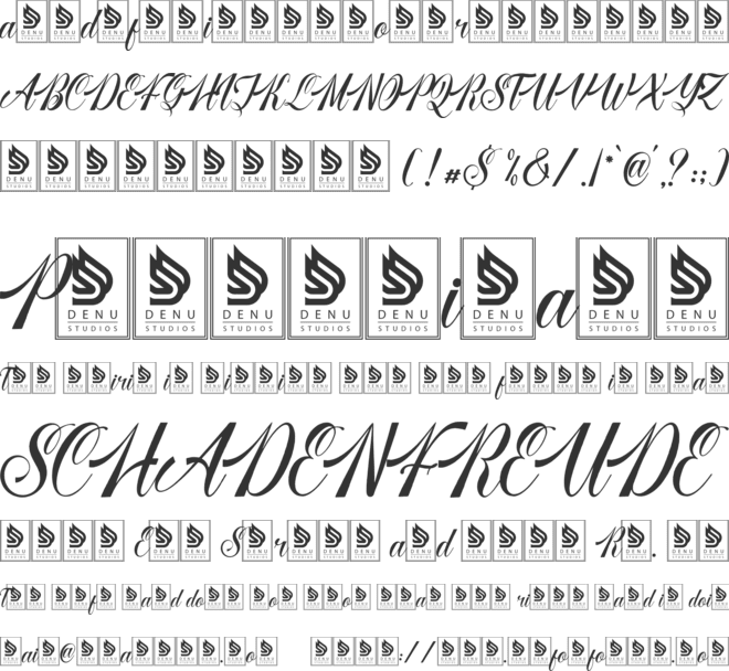 Larfioda font preview