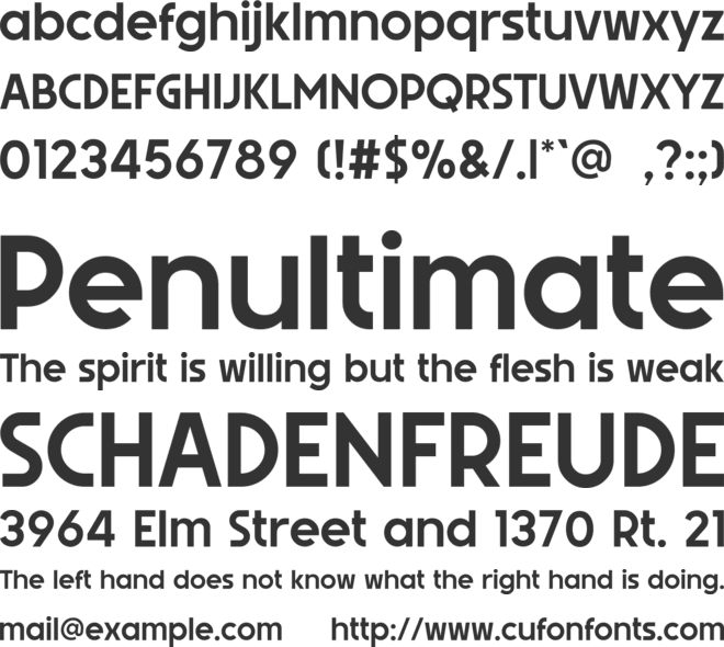 HF Gesco-Free font preview