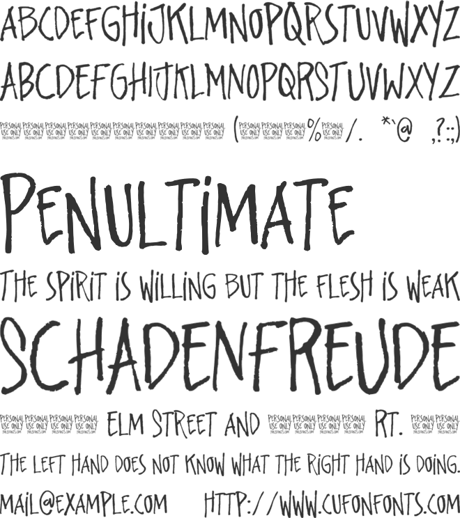 HF Parunk - Free font preview