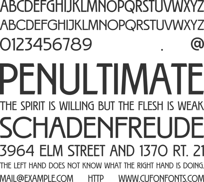Gleac HF Free Personal Use font preview