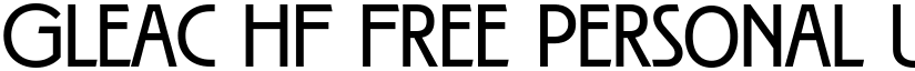 Gleac HF Free Personal Use font download