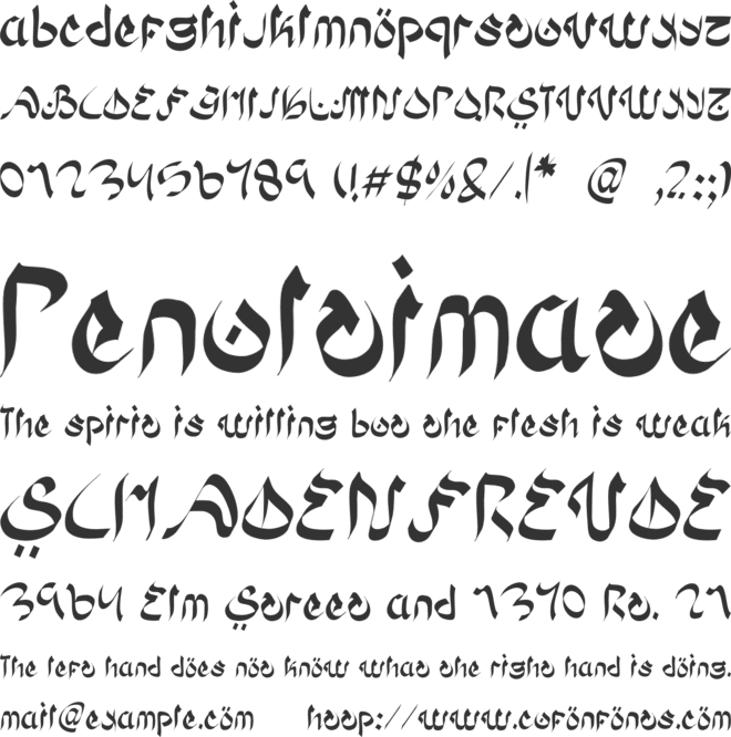 Sahur font preview
