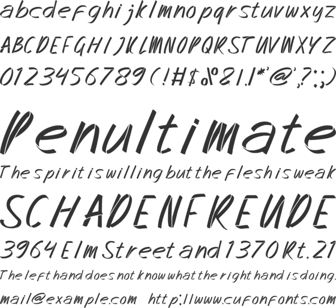 REDESIGN font preview