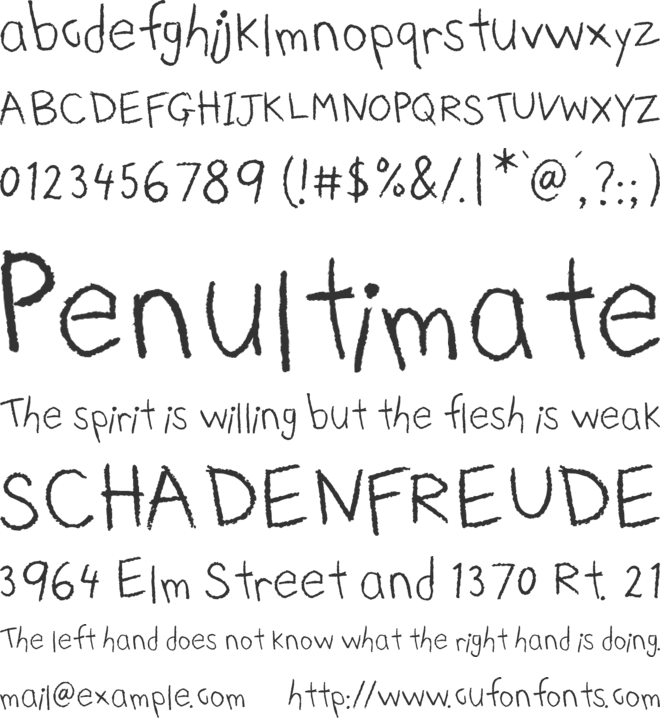 Orinella Scribble Free font preview