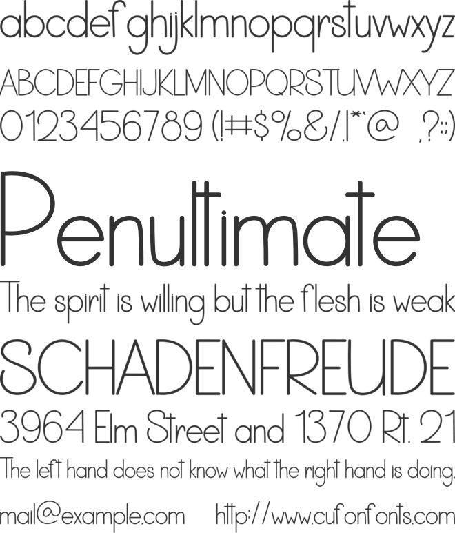 Simple Aesthetic font preview