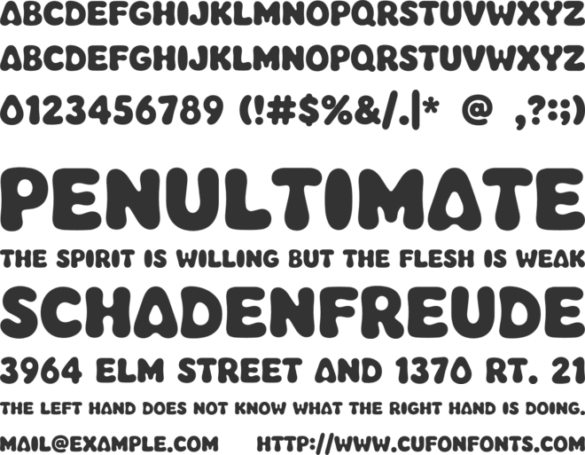 Avicoa font preview