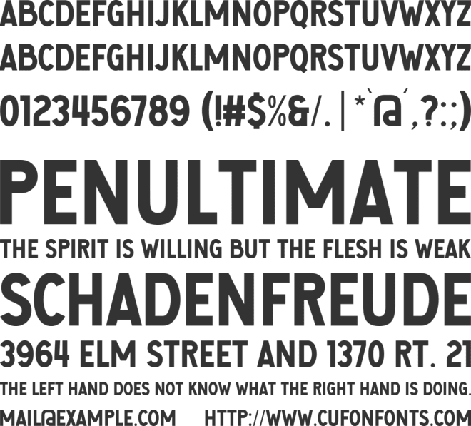 Salient Points font preview