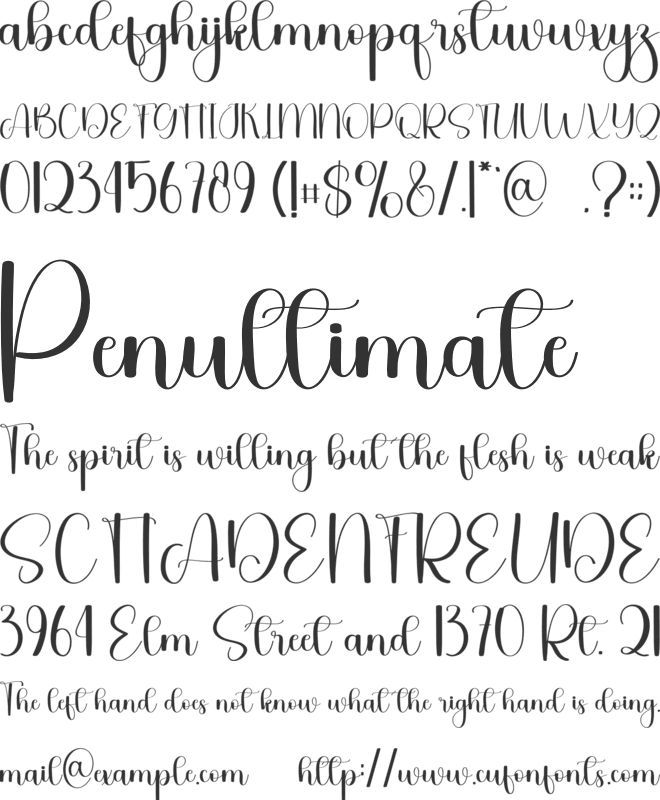 Control font preview