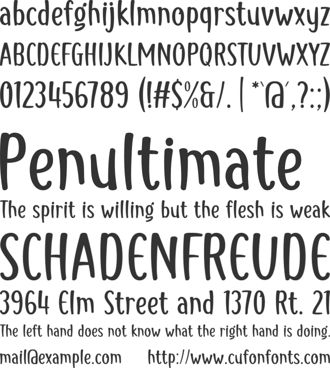 Softly Calling font preview