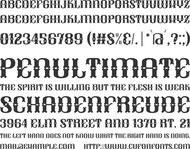 Moxa Black font preview
