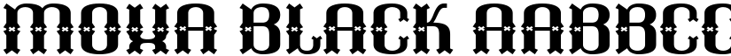 Moxa Black font