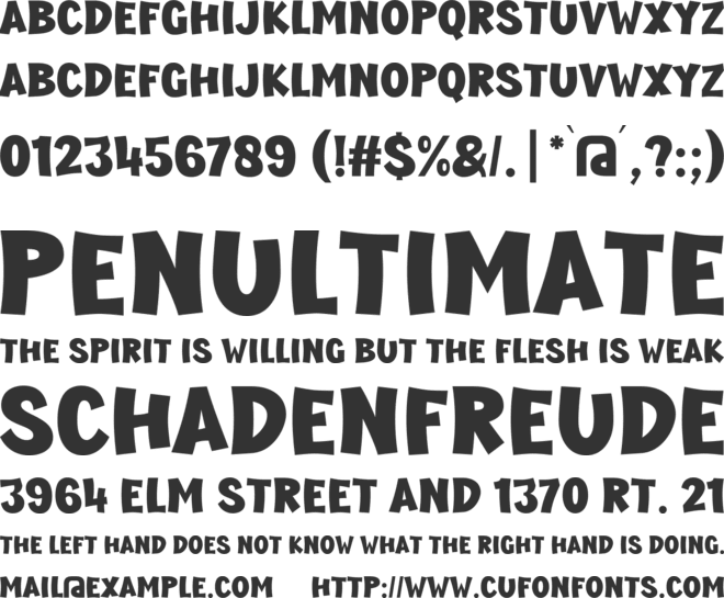 Humble Inside font preview