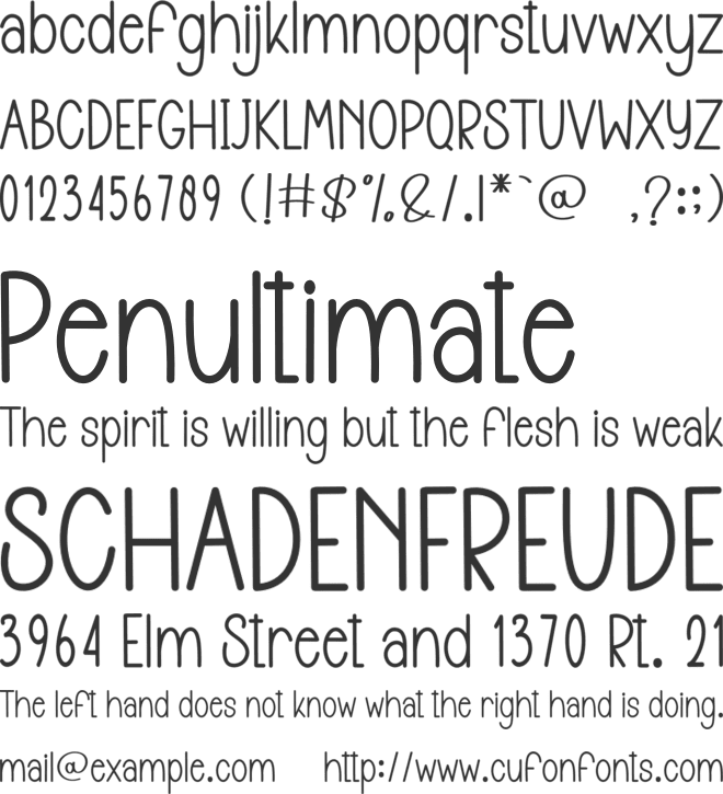 Beach Cocolate font preview