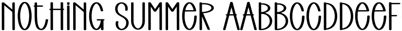 Nothing Summer font download