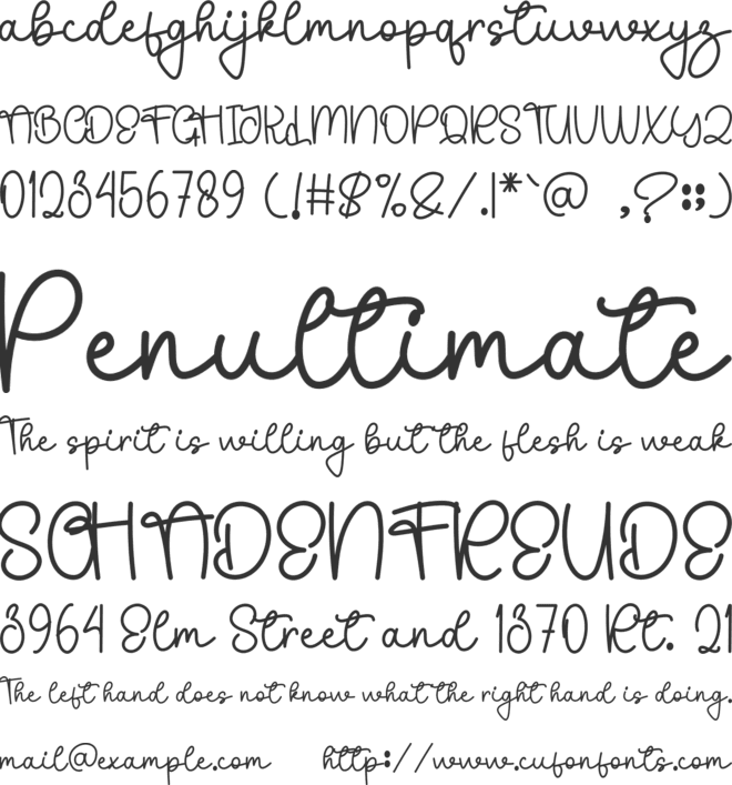 Boy Hiking font preview