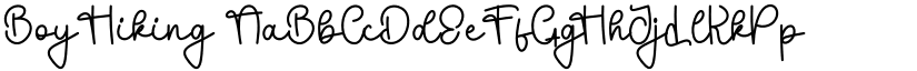 Boy Hiking font