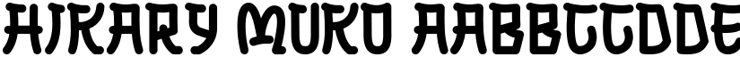 Hikary Muko font