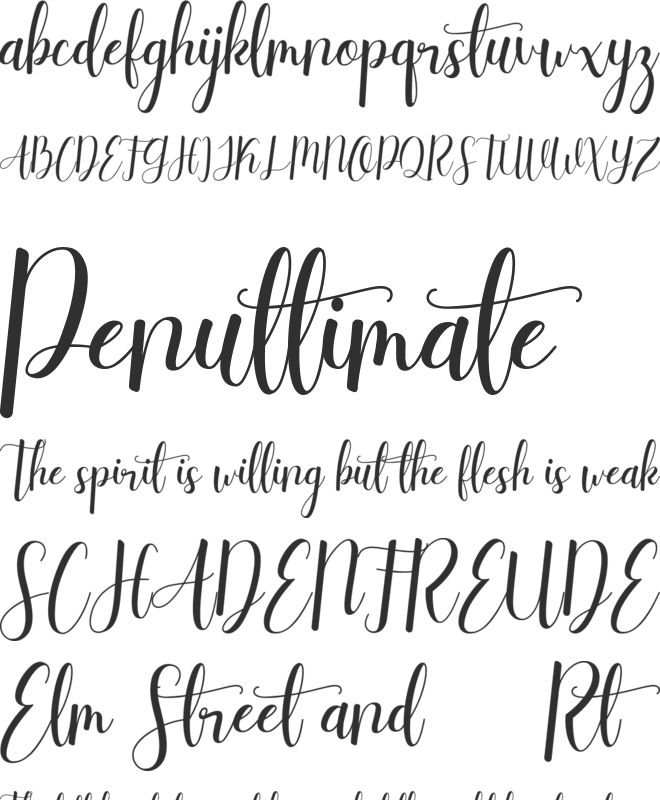Daydream font preview