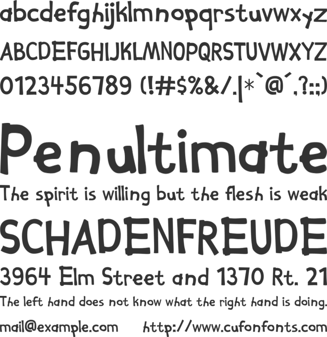 Mother Goose Club Playhouse font preview