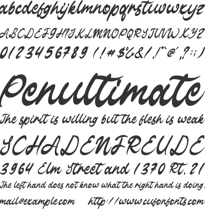 Andara Vintage font preview