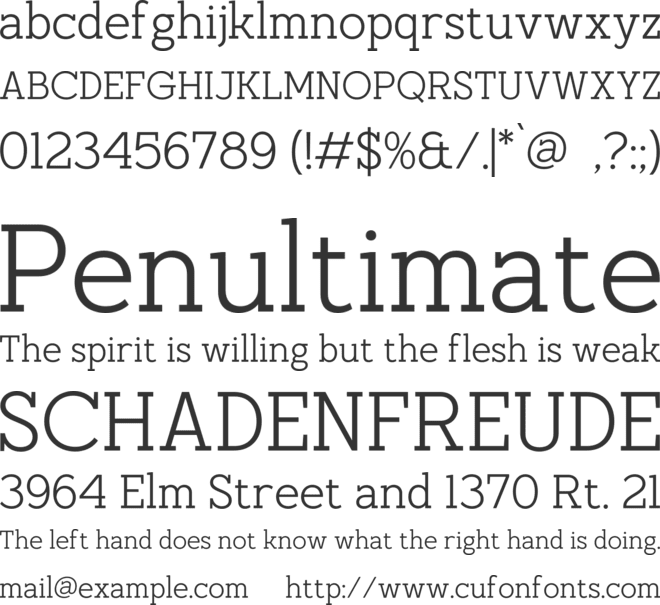 Hugells font preview