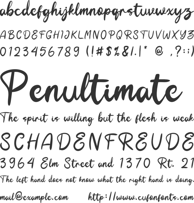 Solvina font preview