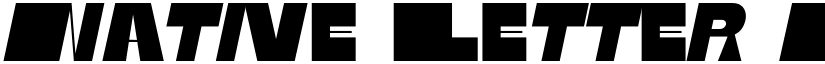 Native Letter font download