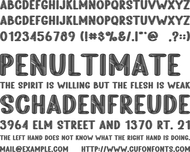 Chalkzone font preview
