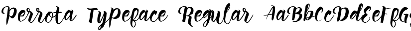 Perrota Typeface Regular font