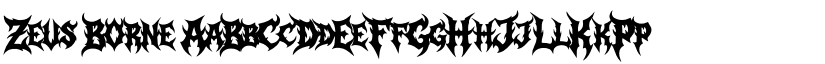 Zeus Borne font download