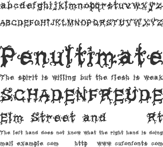 Viney Times font preview